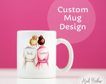 CUSTOM MUG -Custom mug// Bridesmaid//Maid//Matron of Honor Gift Invitation Thank you