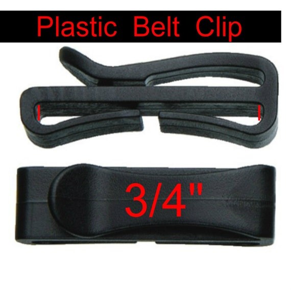20 PIECES 3/4" Plastic Belt Clip, 3/4 inch, .75, Plastic, 19.05mm