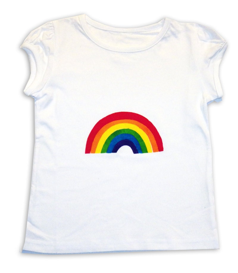 Girls Rainbow Tee Shirt / T-Shirt / Top / Children's