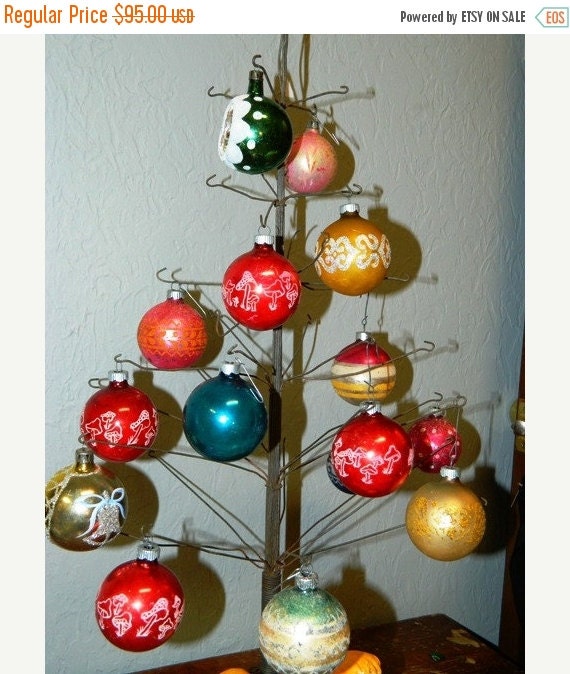 Vintage Glass Mercury Christmas Bulbs Mushrooms by TheIDconnection