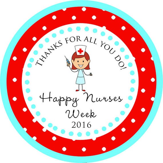 Nurse Appreciation Week Gift Nurses RN Thank You PERSONALIZED Stickers