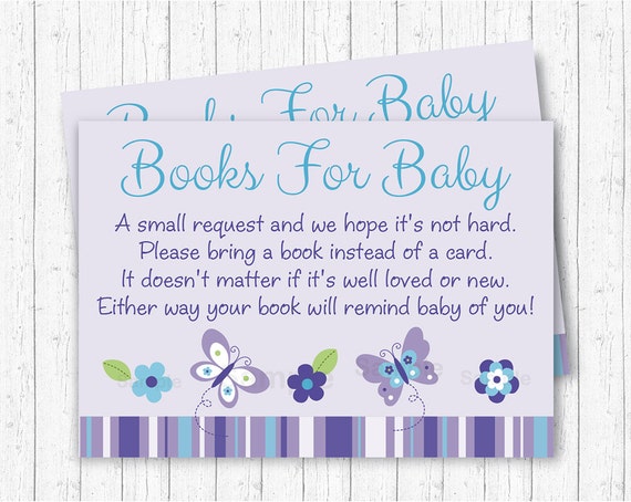 Butterfly Baby Shower Book Request Cards / Butterfly Baby Shower / Lavender Butterfly / Beautiful Butterfly / Baby Girl / INSTANT DOWNLOAD Il_570xn