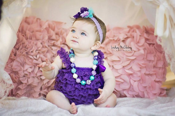 Cake Smash Outfit Girl Purple Lace