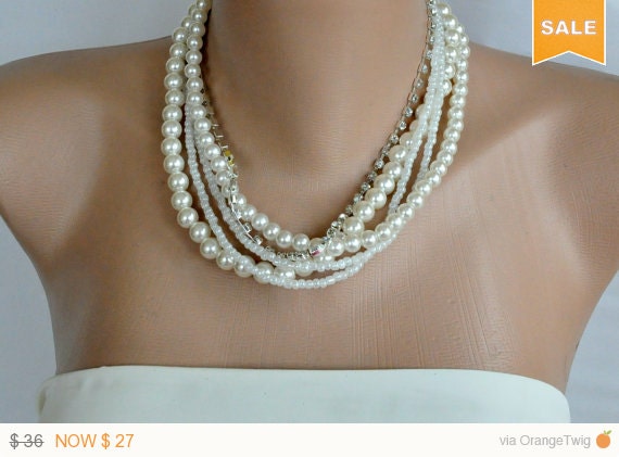 Sale NEW Season Weddings Pearl Necklace by HMbySemraAscioglu