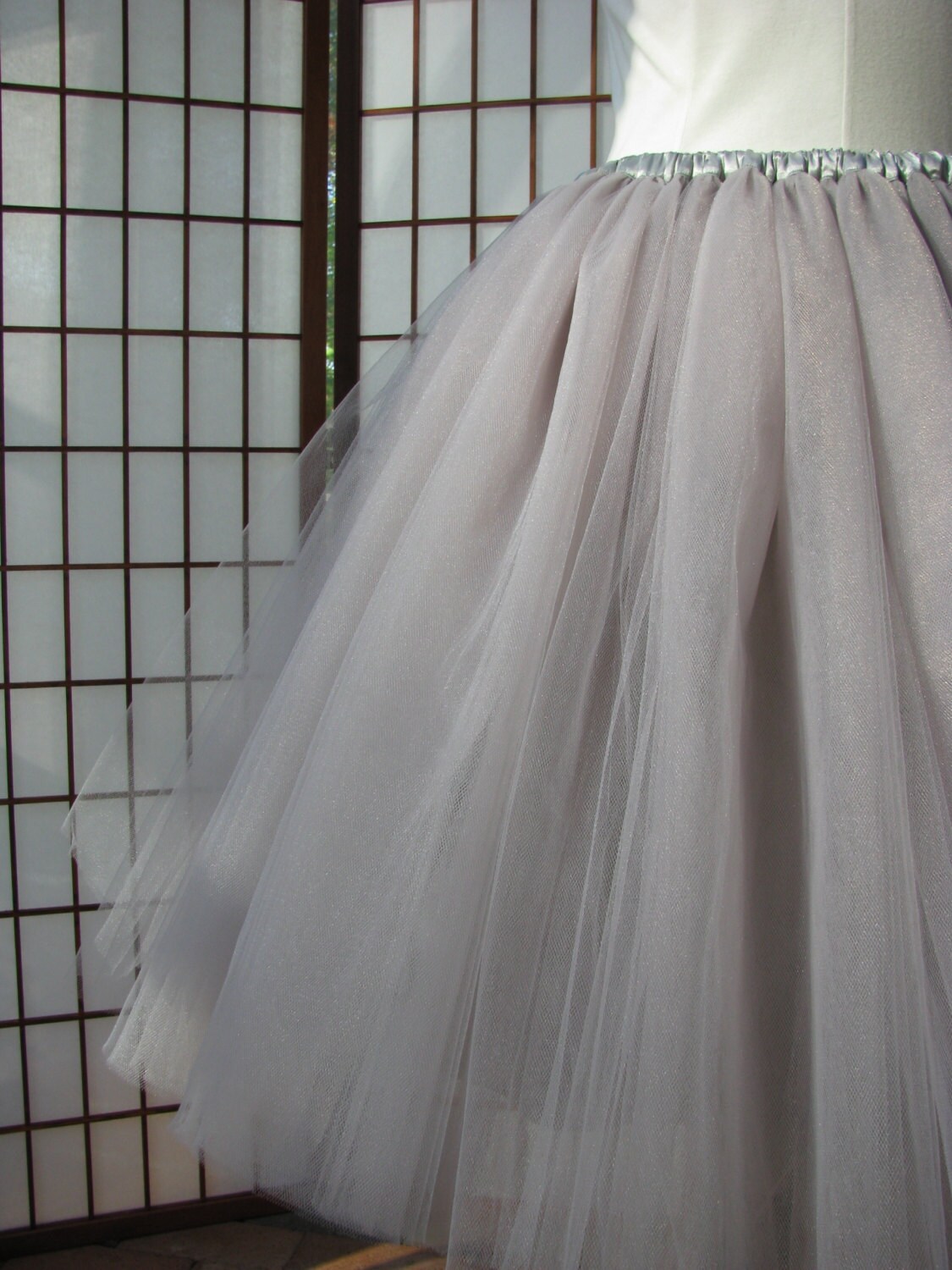 Gray Tulle Skirt Made To Order