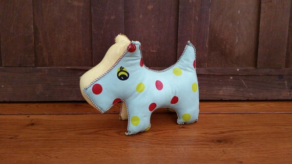 polka dot stuffed dog