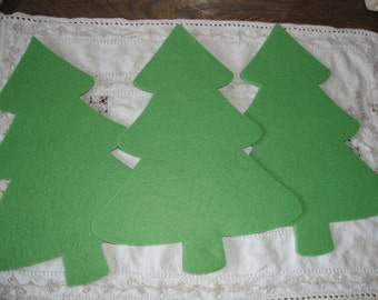 Felt Christmas trees large fabric trees Christmas crafting supplies kids projects home decor Christmas wall decorations crafts supply