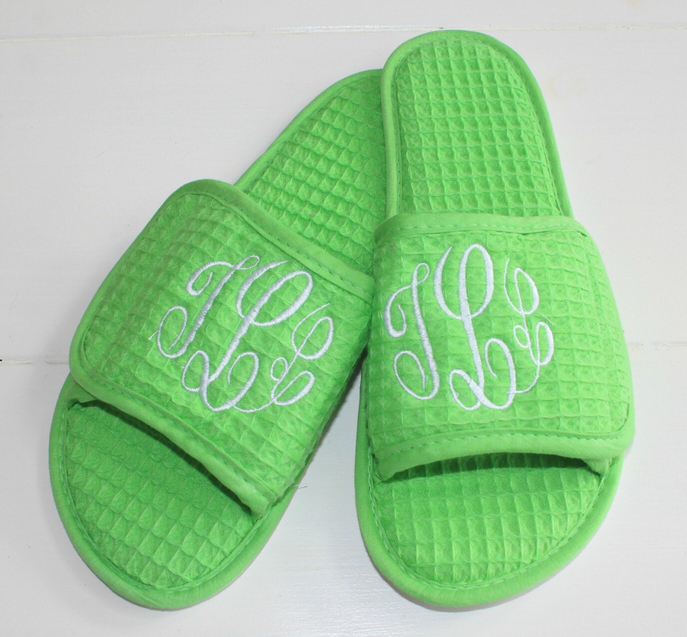 Personalized Slippers Open Toe Adjustable Velcro Closure Size