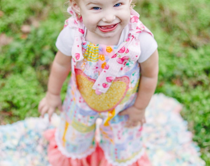 Valentine's Day Outfit - My First Valentines - Baby Girl Ruffle Pants - 1st Birthday - Boutique Outfit - Ruffle Romper - Sizes 6 to 18 mos