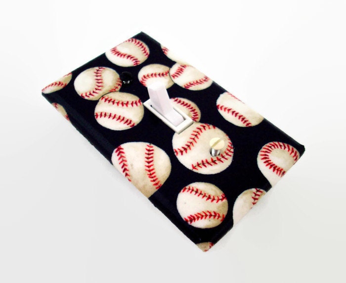 Baseball Light Switch Cover Baseballs Switch Plate Sports