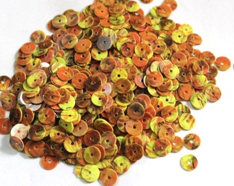 100 Rust Green Color/ Round Sequins/Melange Texture/ PRS554