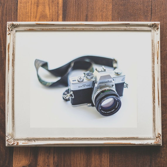 Vintage camera wall art Film camera photo for home decor