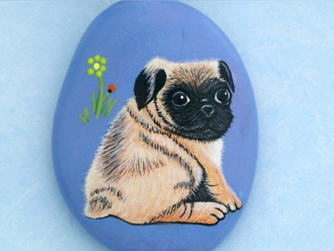 Pug dogooak pet dog jewelry under 50Pug memorial stonestone