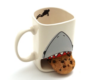 Shark week - cookie mug - shark dunk mug - Live every week like it's shark week mug - funny gift for cookie lover