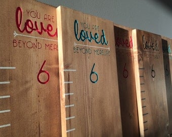 Growth Chart - Ruler Growth Chart - Height Chart Ruler - Oversize Ruler - Growth Ruler - Engraved Growth Chart "Beyond Measure" Up to 6ft!