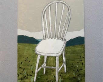 A Wooden Chair - Original Acrylic Painting