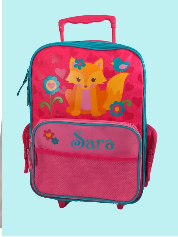 Personalized Child's Stephen Joseph Rolling Luggage FOX Themed for Children