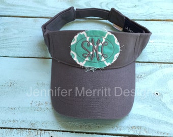 Monogram Visor, Monogrammed Sun Visor, Monogram Patch Visor, Monogrammed Visor, Monogram Gift, Preppy Hat, Summer Visor
