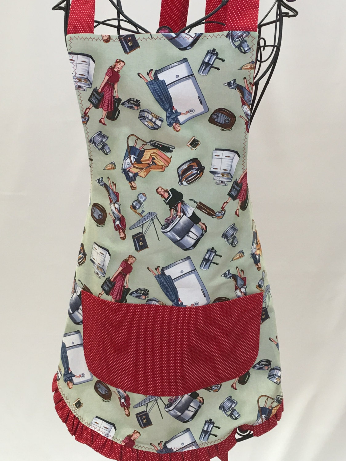 Retro Women's Work Apron Free Shipping