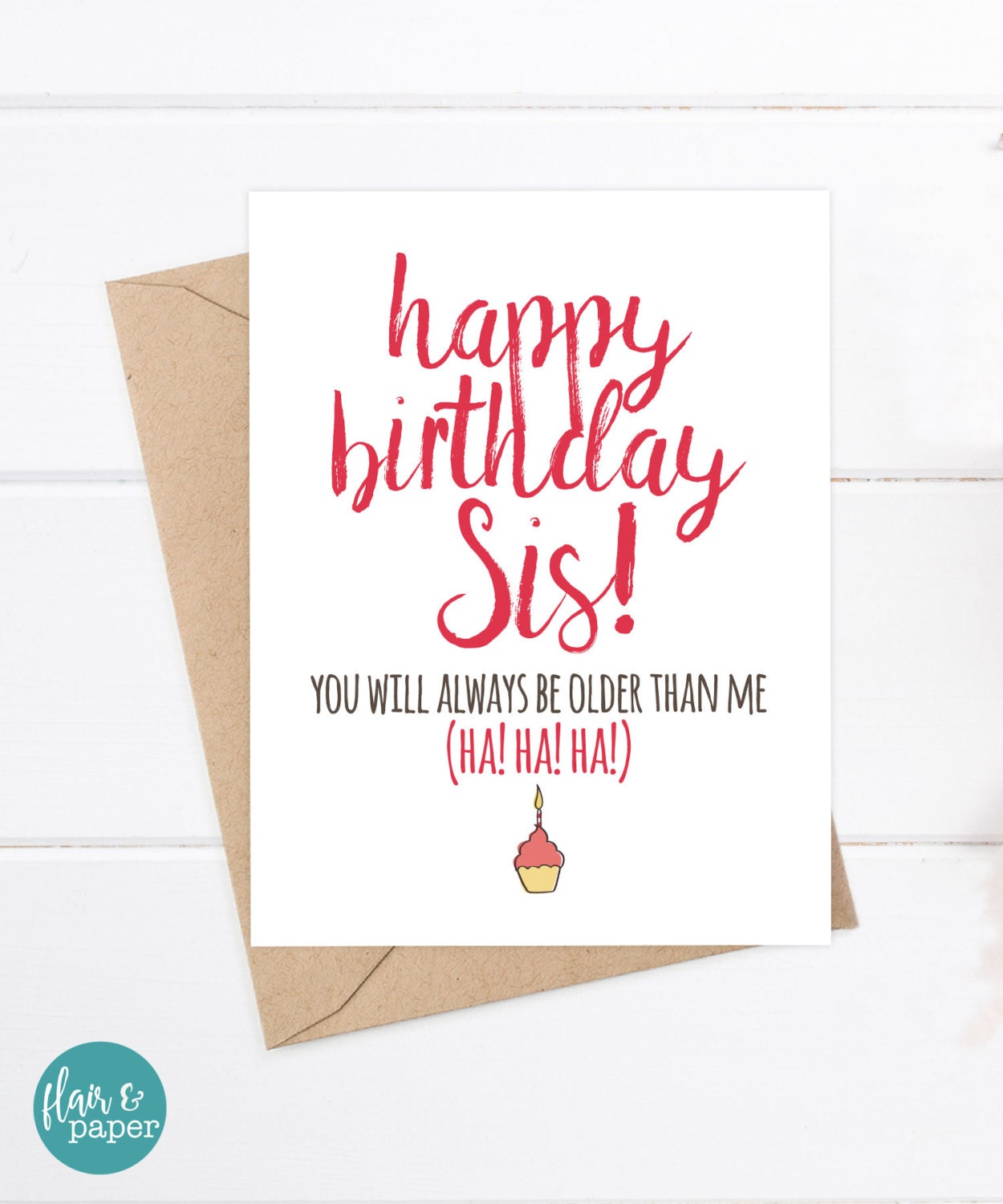 Sister Birthday Card Funny Sister Birthday Birthday Card