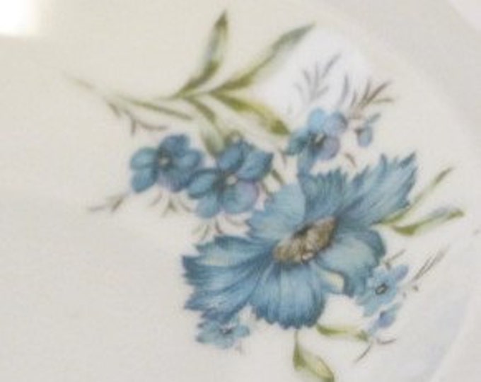 Vintage Inarco Salad Bowl E4542, Blue Poppy Bowl by Inarco, Vintage Bowl E4542, Salad Serving Bowl, Dinning Bowl with Blue Flowers