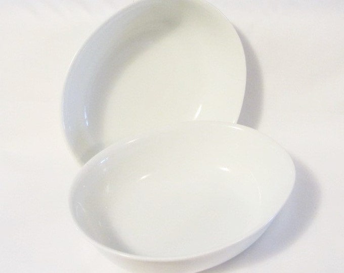 Arzberg German "Bianco" Set White Vegetable Serving Bowls, White Dinning and Serving Bowls, Side Dish Bowls