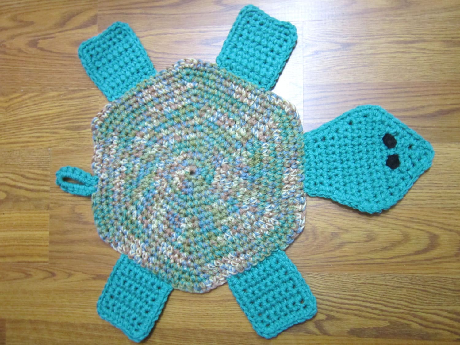 Turtle Bath Mat Crochet Tortoise Rug Ocean by crochetedbycharlene