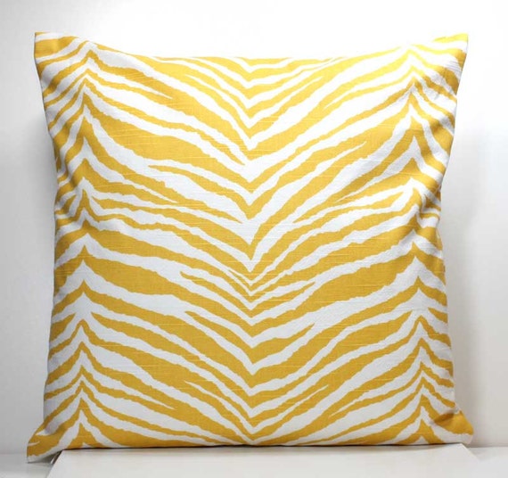 16 Inch OR 18 Inch Decorative Throw Pillow Cover Yellow
