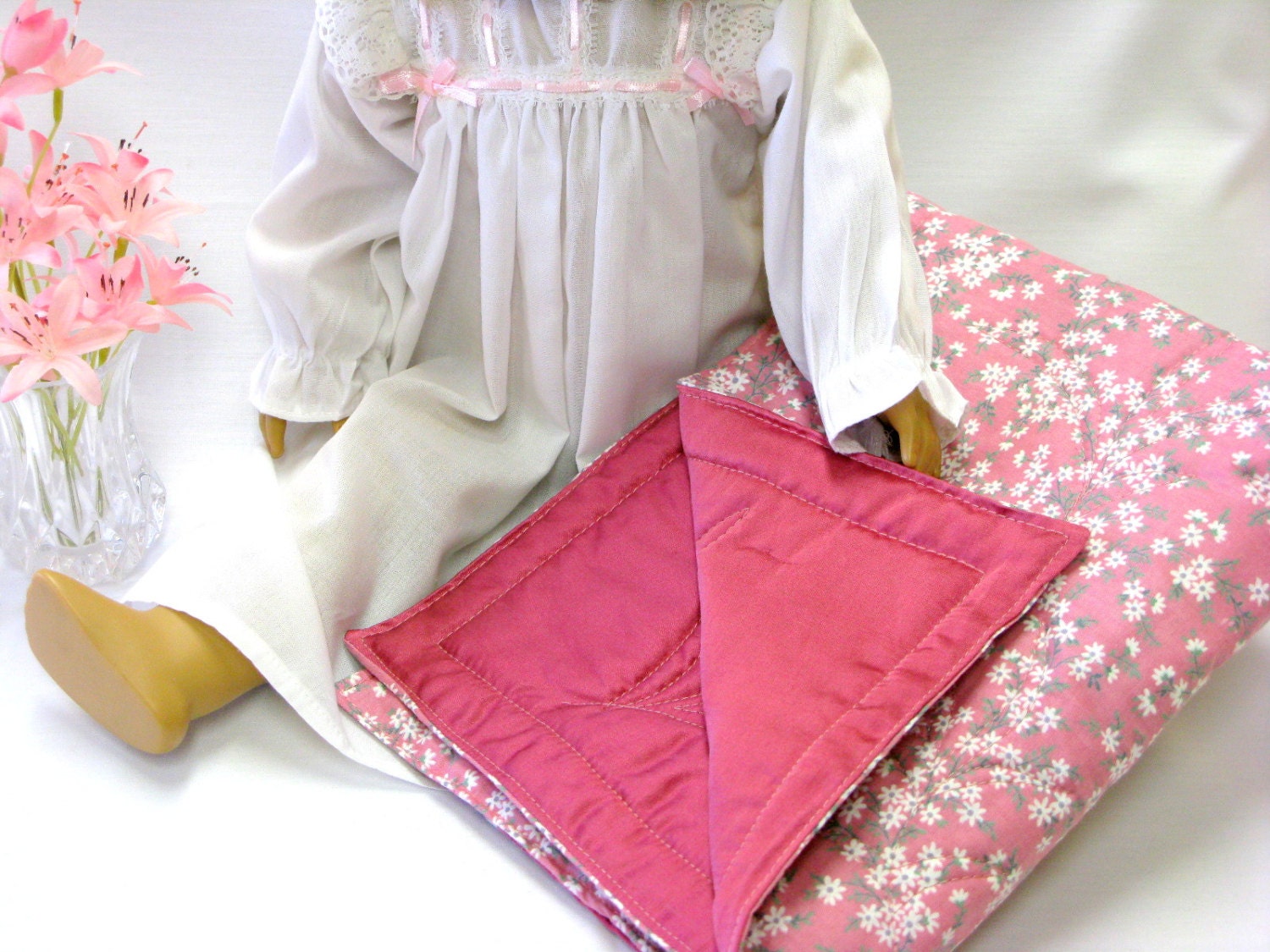 DOLL BLANKET American Girl Doll Blanket Sasha by DollPatchworks