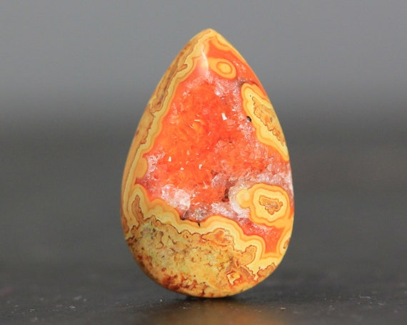 Orange Jasper Opaque Crystal Druzy Geode Delightful Candy Like