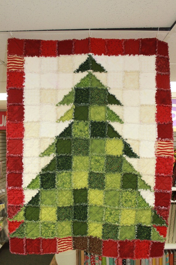 Download Items similar to STPQ5 Christmas Tree Rag Quilt Pattern (paper) on Etsy