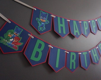 PJ Masks Birthday Banner - Made to Order