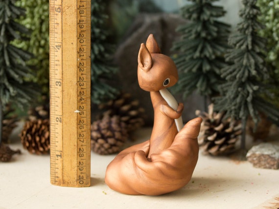 red squirrel figurine