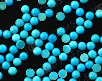 Turquoise Cabochon 3mm Round - 1 cab