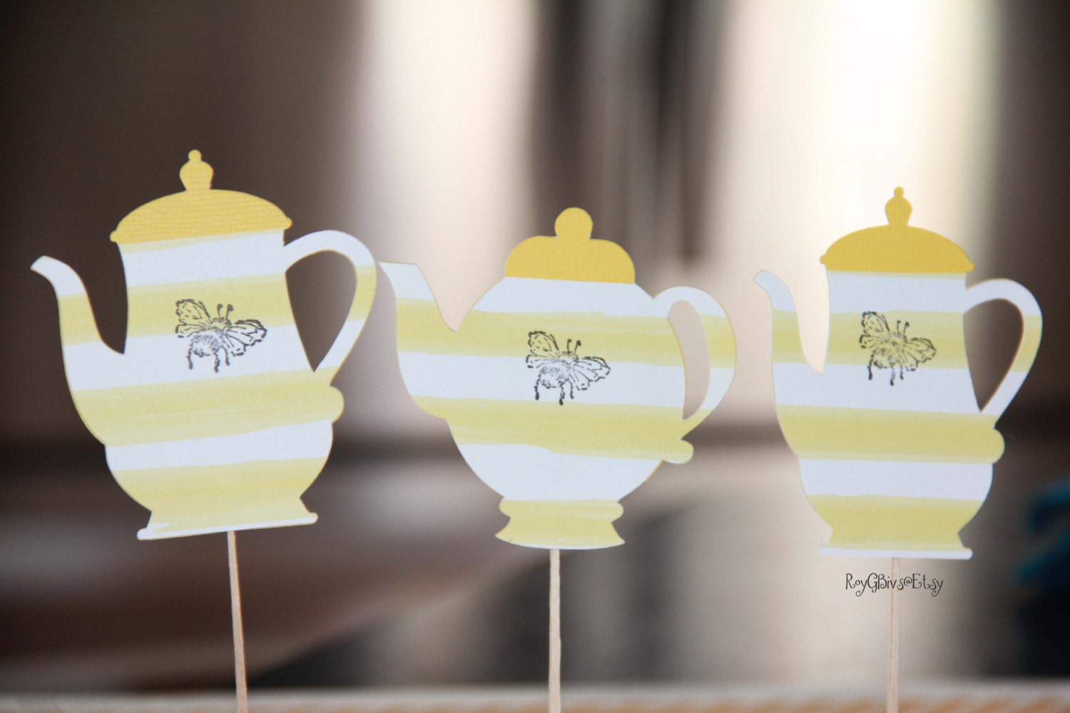 Teapot Tea Time Tea For Two 24 Cupcake Toppers