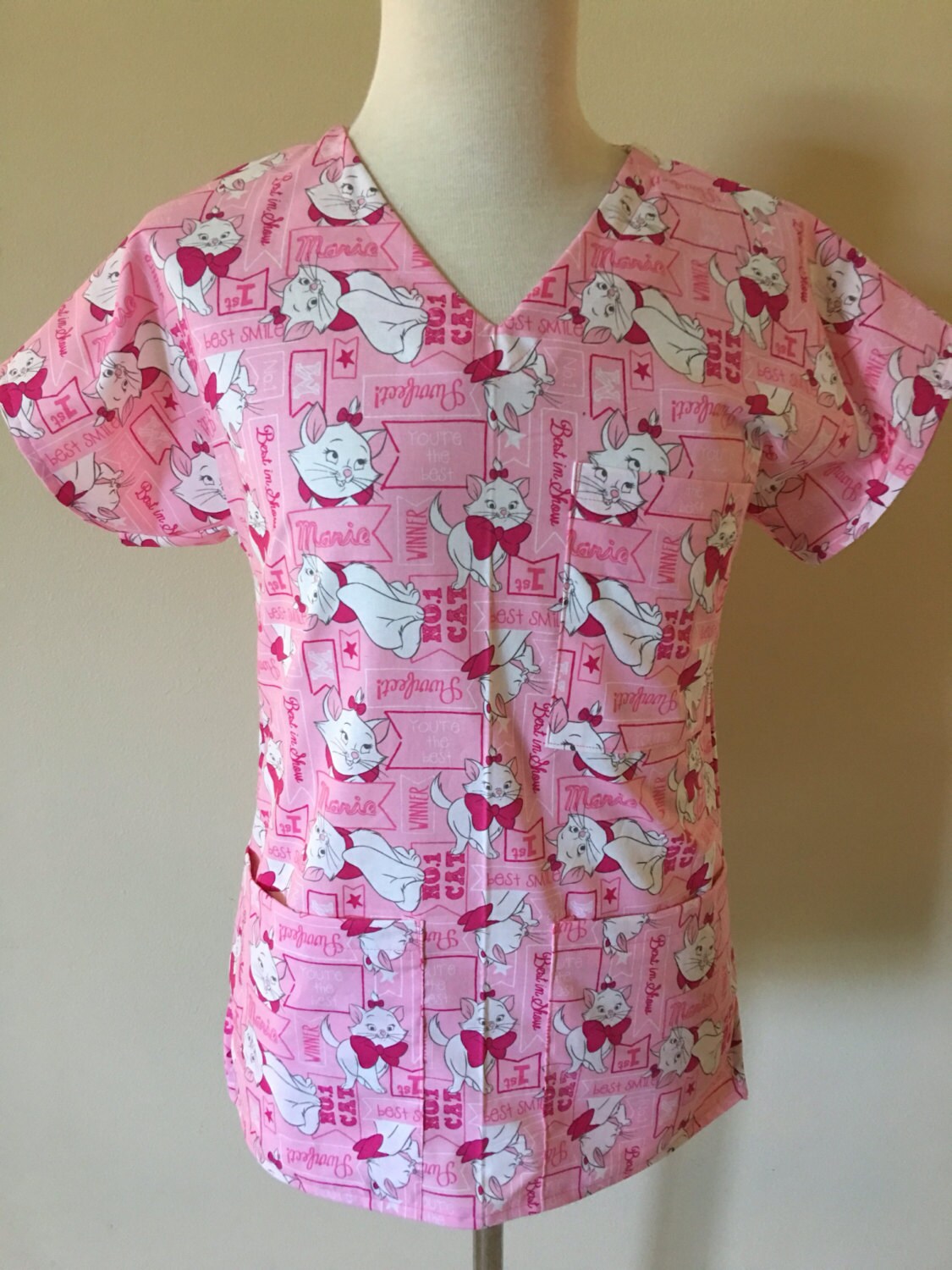 Aristocrats scrub top Disney girl cat medical scrub dental