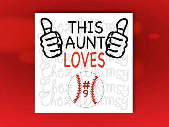 Download Baseball SVG Baseball Aunt SVG This Aunt Thumbs Design