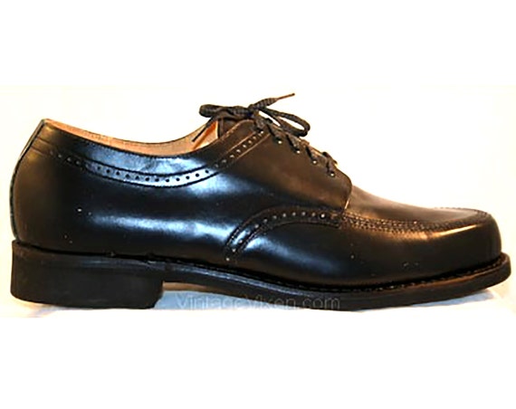 #VINTAGE Men's Size 12 Shoes – Black 1960s Mens Oxford Dress Shoes ...