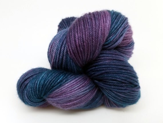 May Nights Lavender Blue ColorPurl Ritzy DK Hand Dyed Yarn