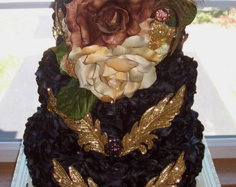 3 Tier Faux Cake Centerpiece OR Greeting Card Keepsake Display - Three Cake Pieces