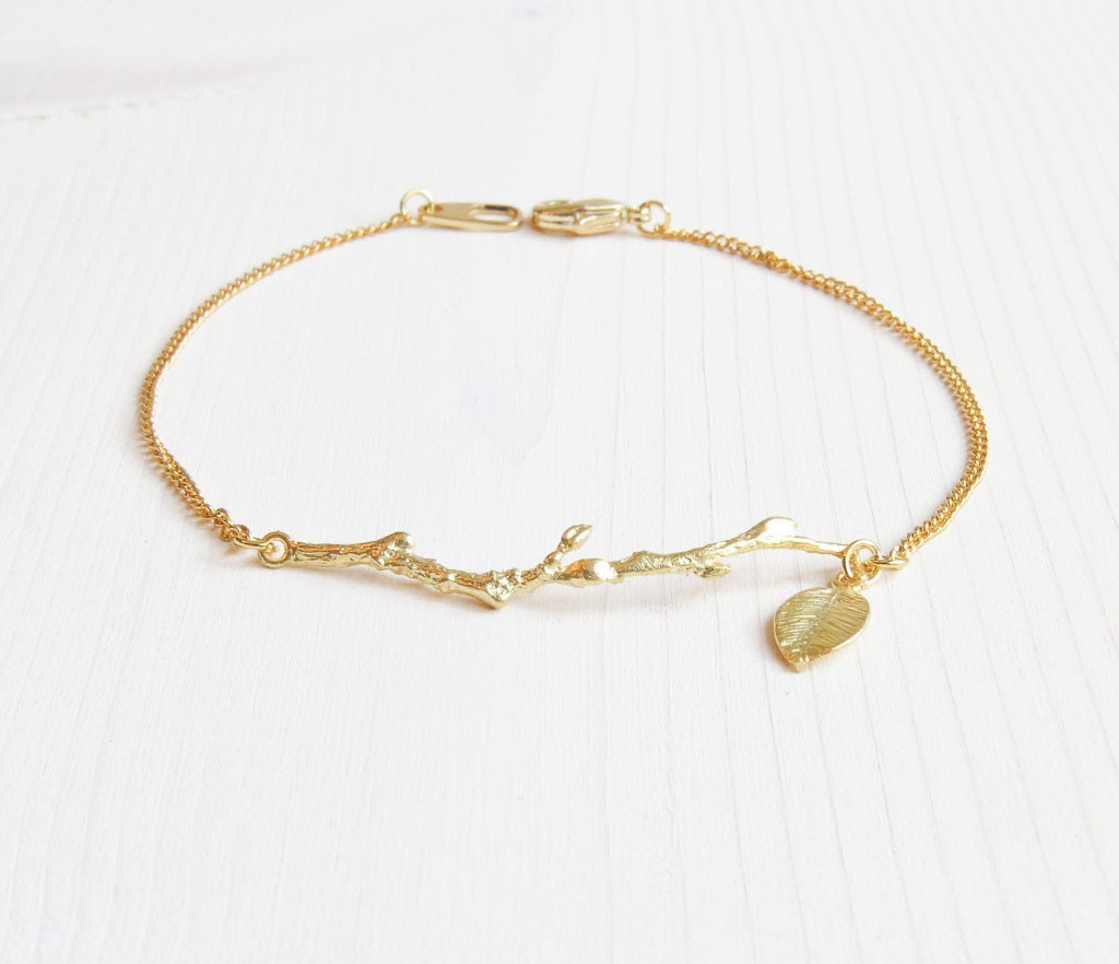 Gold Branch Bracelet
