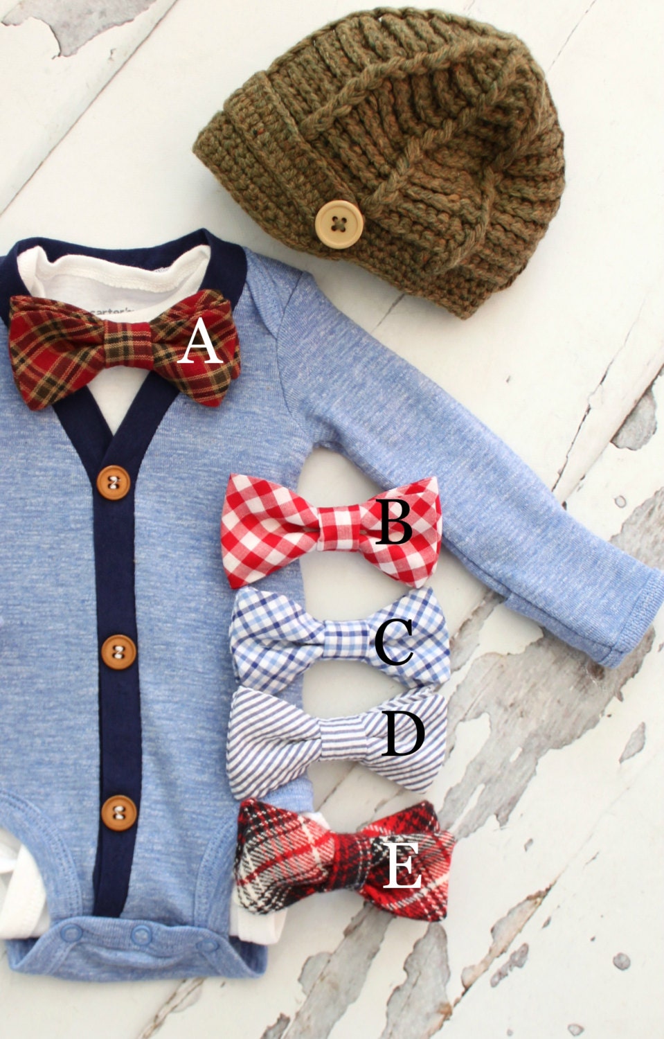 Newborn Baby Boy Coming Home Outfit Set of by ChicCoutureBoutique