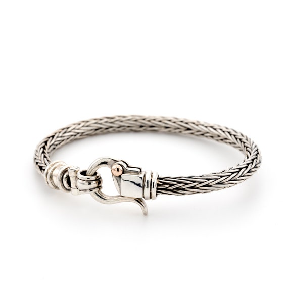 MENS SILVER BRACELET bracelet braided silver bracelet