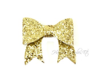 Gold glitter bow | Etsy