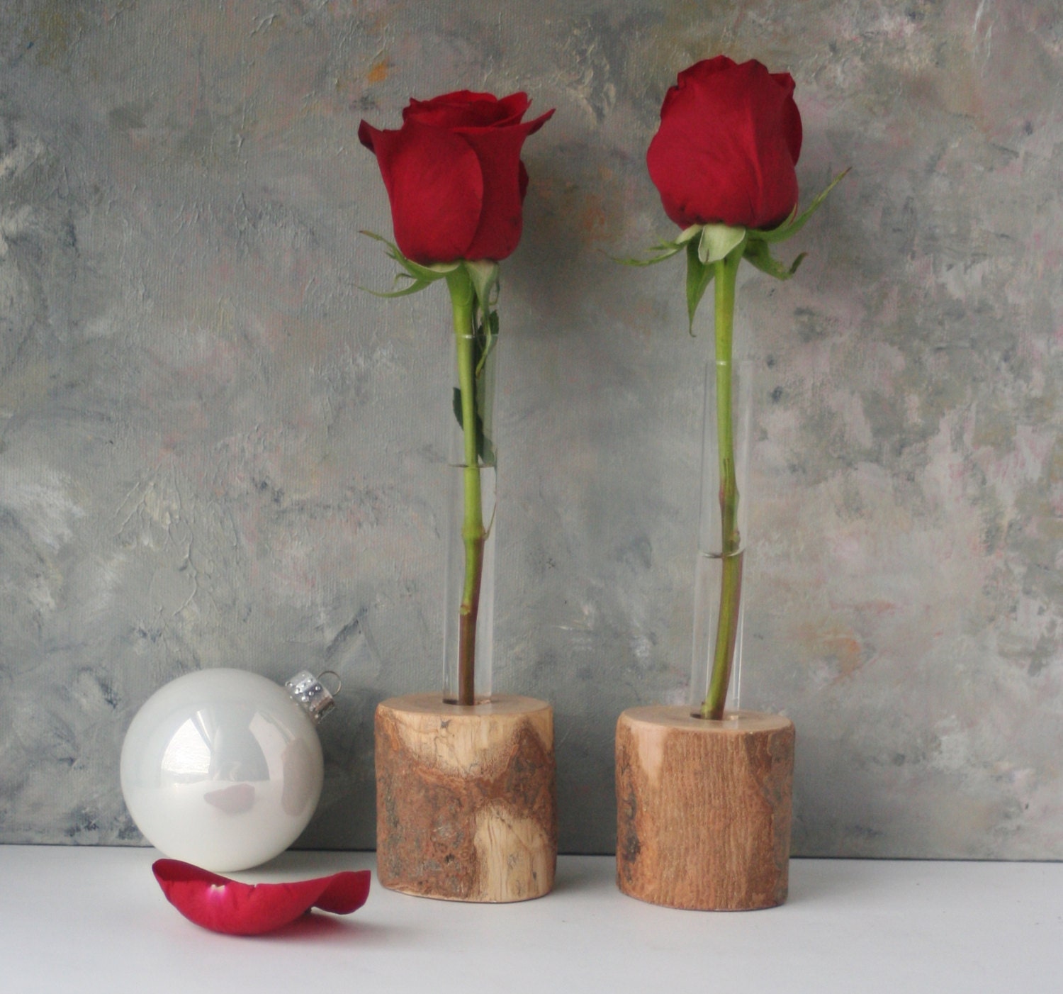 Test tube Vase Rustic Bud Vase Set of Two flower vase