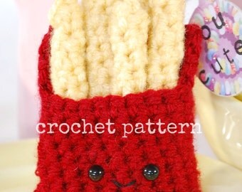 CROCHET PATTERN-amigurumi french fries crochet pattern-crochet fry pattern-amigurumi food pattern-amigurumi french fries
