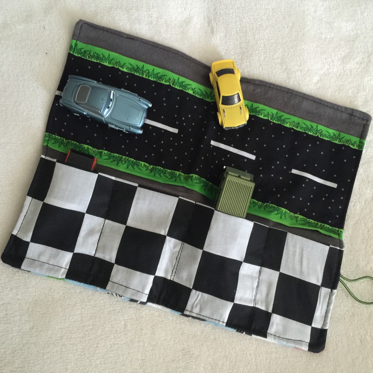 Car Caddy Travel Play Mat Roll Up with by