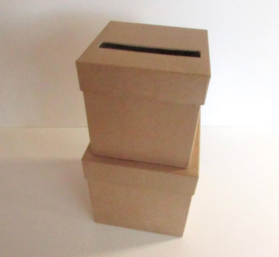 DIY Wedding Card Box Unfinished 2 tier card Box Holds 100