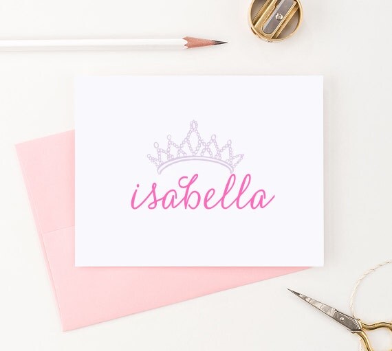 Personalized stationery set // Princess stationery