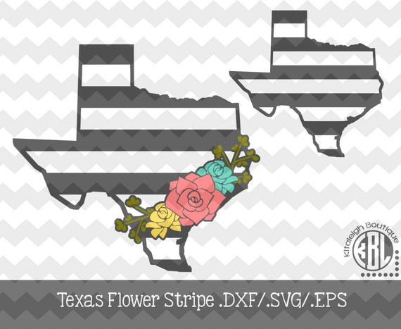 Download Texas Stripe with Flowers design INSTANT DOWNLOAD in